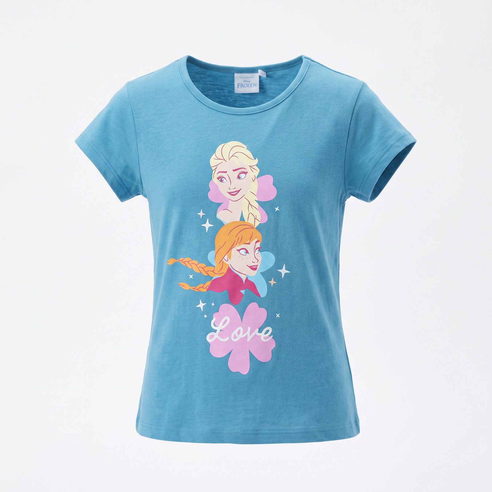 Disney Print-Shirt Disney Eiskönigin T-Shirt Kinder Mädchen Kurzarmshirt Gr. 98-128 100% Baumwolle