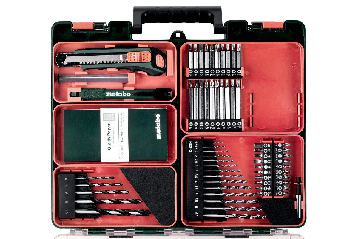 metabo Akku-Bohrschrauber POWERMAXX BS 12 SET (601036870), max. 1400,00 U/min, mit Akku und Ladegerät
