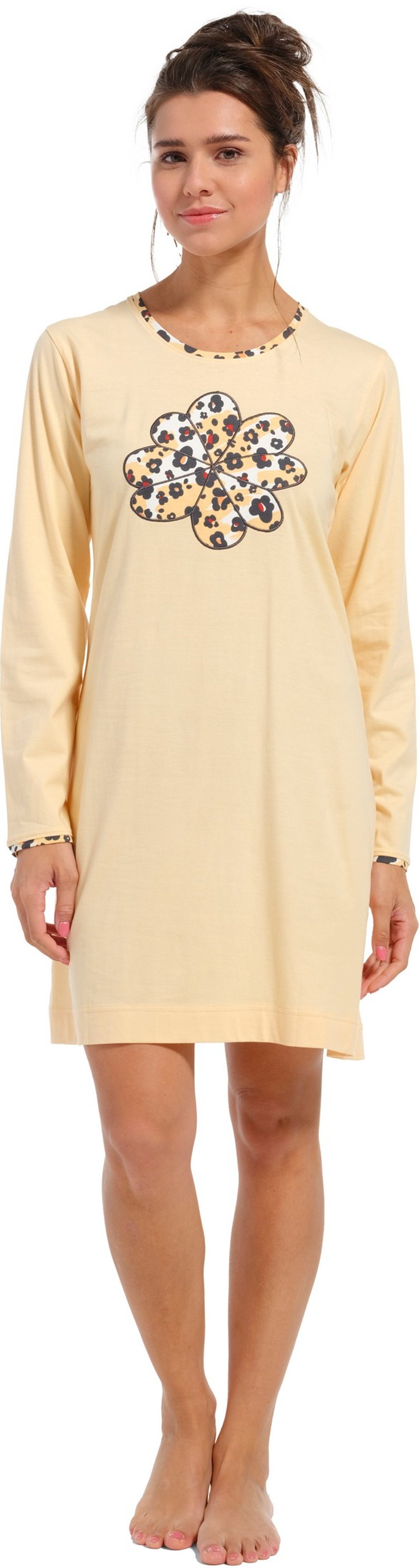 Rebelle Nachthemd Damen Schlafshirt mit langem Arm (1-tlg) Modisches Design