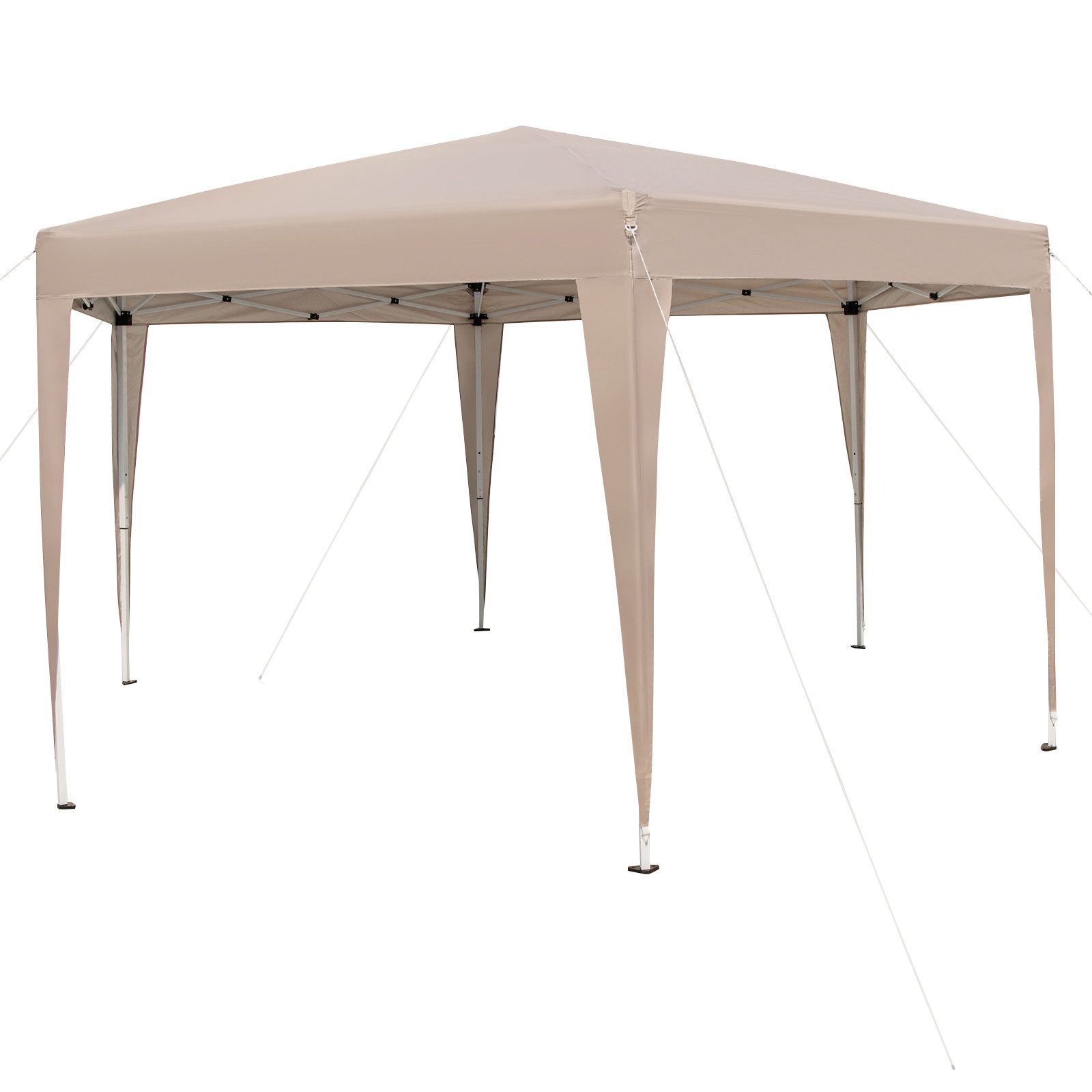 COSTWAY Pavillon, Pop-up Zelt mit 3 Höhe, für 8 Personen, 400 x 348cm