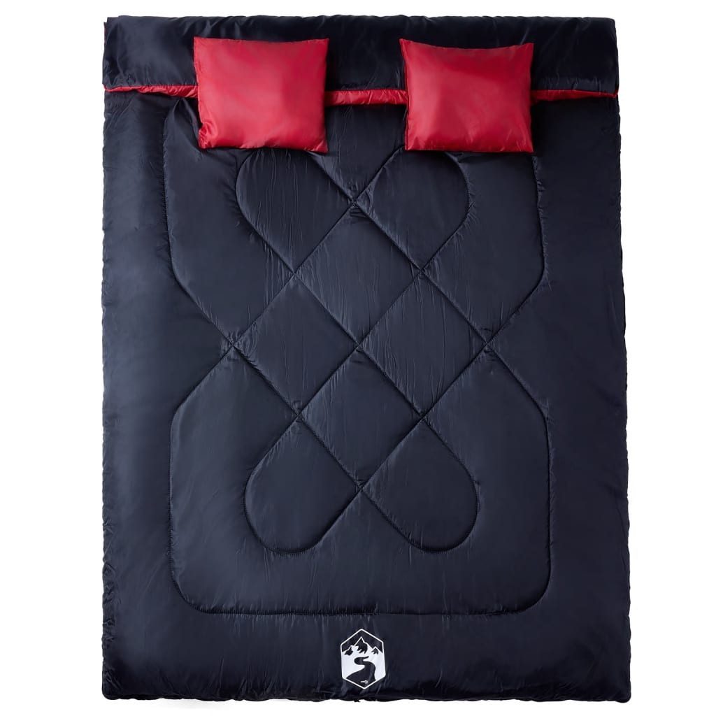 vidaXL Schlafsack Doppelschlafsack mit Kissen Erwachsene Camping 3-4 Jahreszeiten (1 tlg)