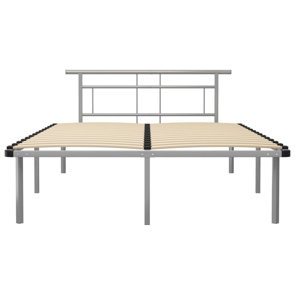 vidaXL Bett Bettgestell Grau Metall 140x200 günstig online kaufen