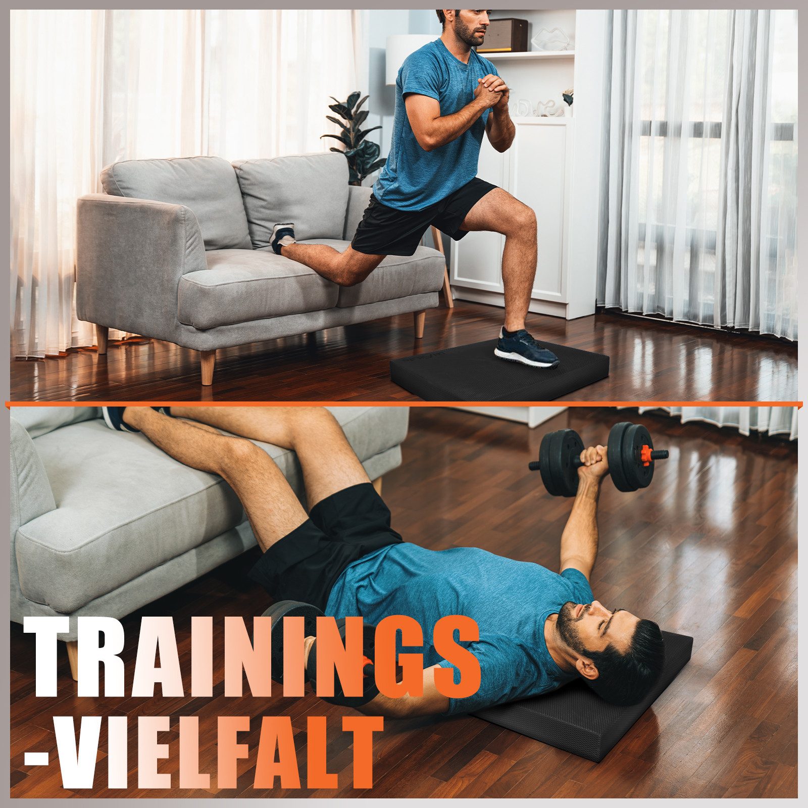 DH FitLife Balance Pad Balancekissen ideal für Gleichgewicht- & Stabilitätstraining, (Unterstützt Balance- & Krafttraining, Perfekt für Yoga, Pilates & Core-Training), Physiotherapie & Fitness Kissen