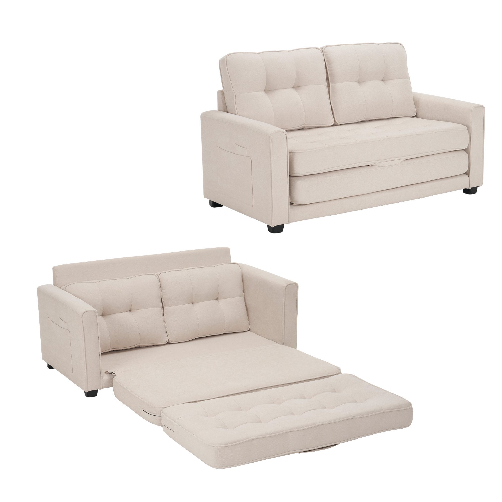 Merax Schlafsofa 3-in-1 Klappbares Couch, Bettsofa, günstig online kaufen