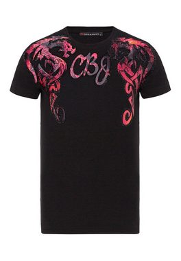 Cipo & Baxx T-Shirt mit großem Frontprint