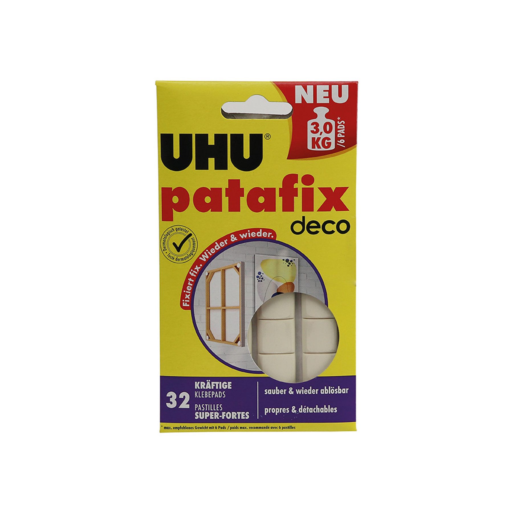 UHU Klebepad UHU doppelseitige Klebepads patafix deco, 47910, 32 Stück