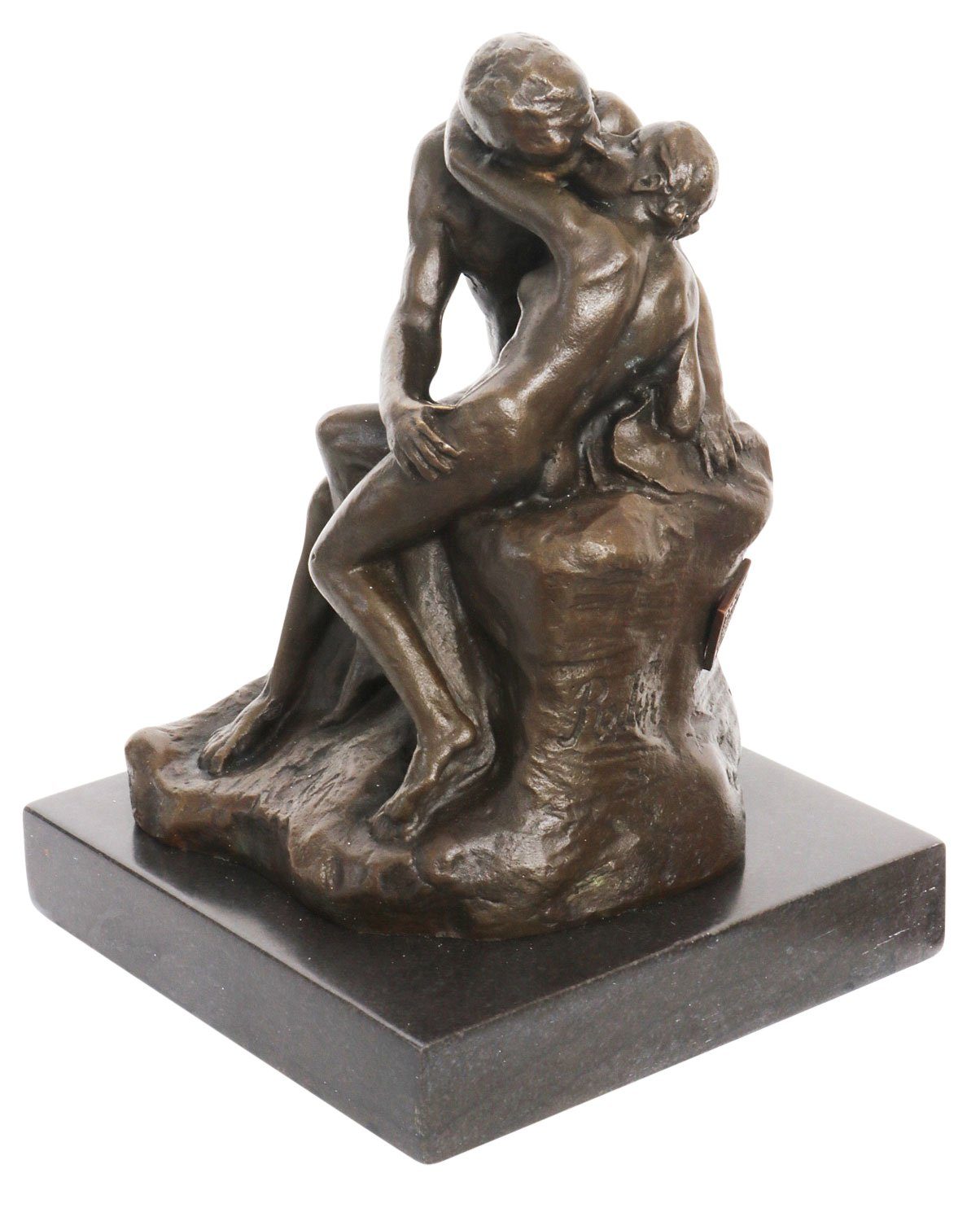Aubaho Liebespaar Kuss Rep Skulptur Skulptur Rodin nach Bronze Bronzeskulptur 14cm der