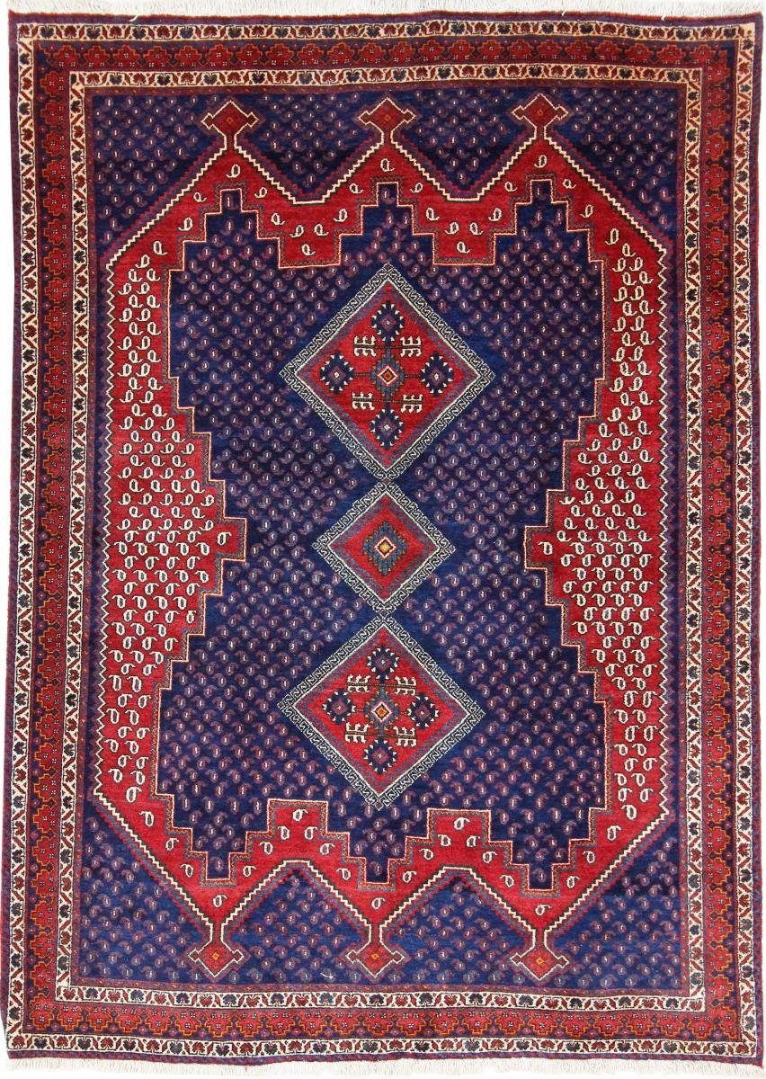 Orientteppich Afshar 148x205 Handgeknüpfter Orientteppich / Perserteppich, Nain Trading, rechteckig, Höhe: 10 mm