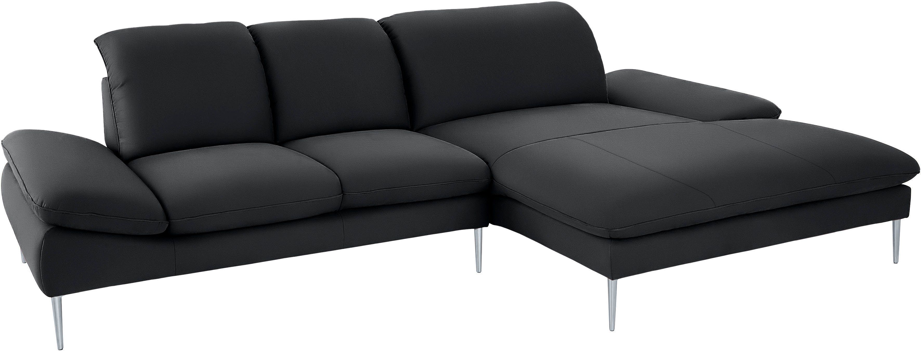 W.SCHILLIG Ecksofa enjoy&MORE, Designsofa, elegant und bequem, L-Form, mit Sitztiefenverstellung, Füße silber matt, Breite 310 cm