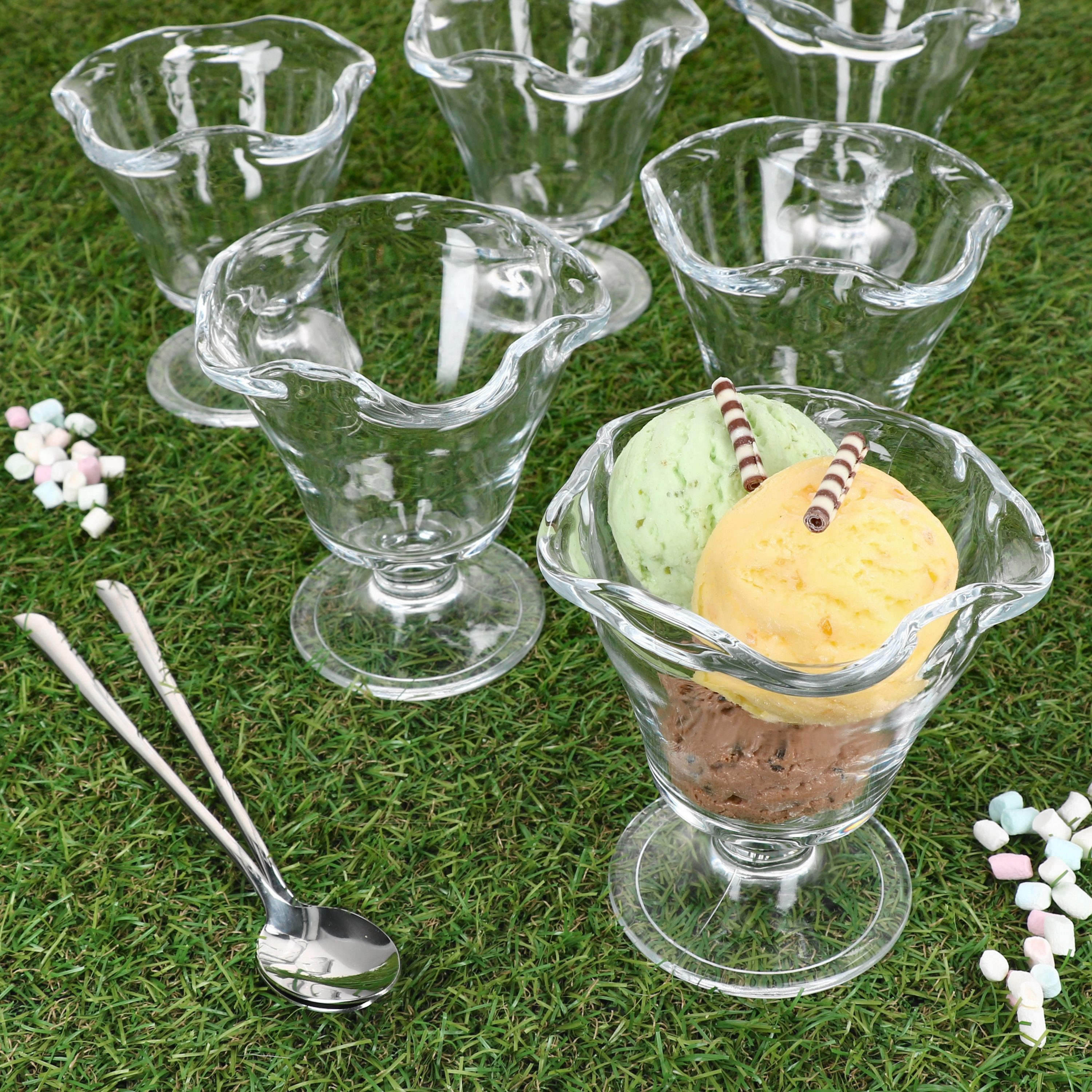 MamboCat Eisschale 6x Rom Eisbecher Glas klar 200ml Dessert-Schale Früchte-Becher Obst, Glas – Bild 5 von 5