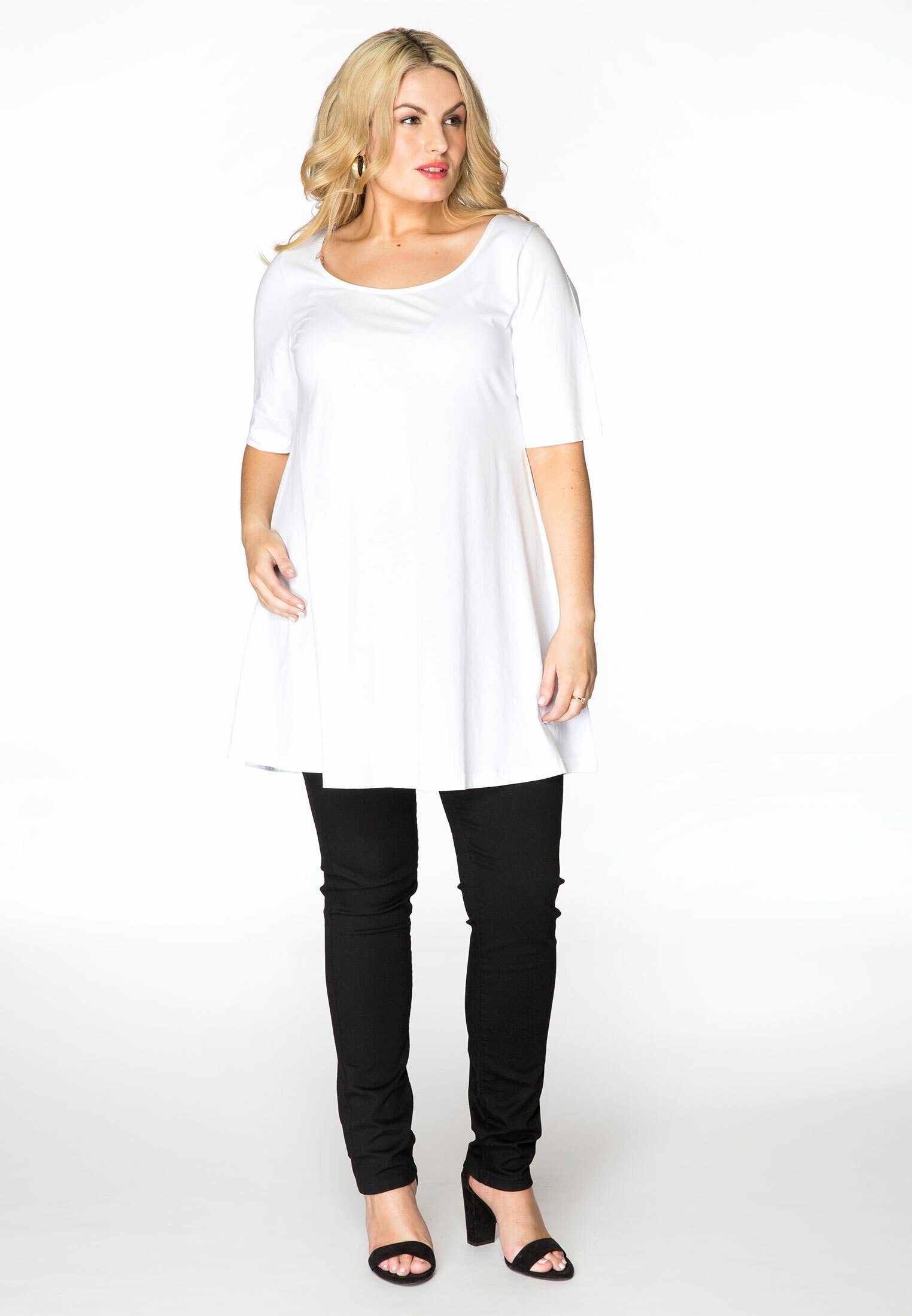 YOEK Langarmshirt Damen Tunika Große Größen günstig online kaufen