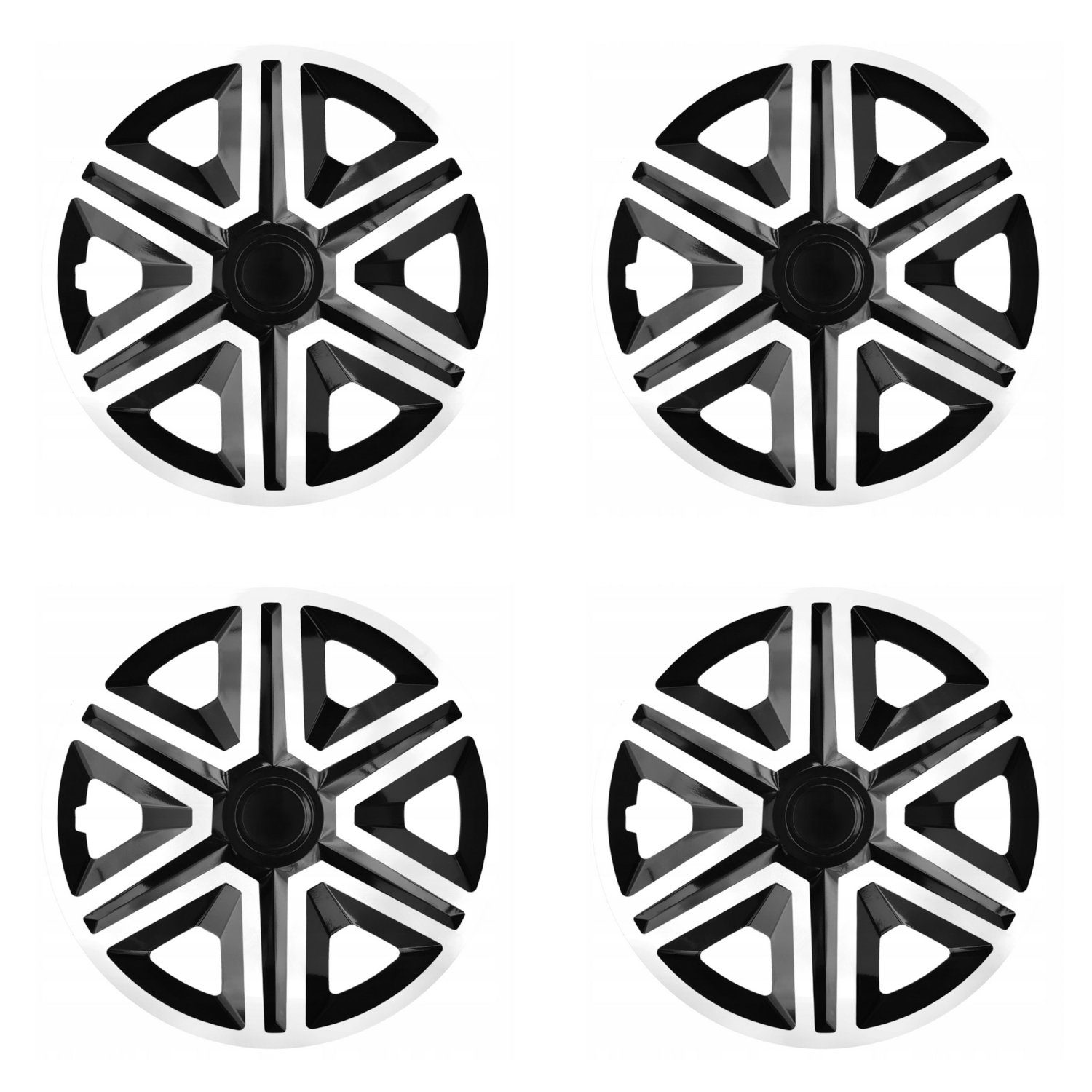 NRM Radkappen Action 15 Zoll, 15" (4-St) Stück Radkappen Komplettset in Weiß 4 Doublecolor, Radzierblenden