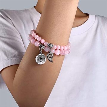 GelldG Armband Chakra Armband für Frauen, Natürliches Kristall Heilsteine Armband