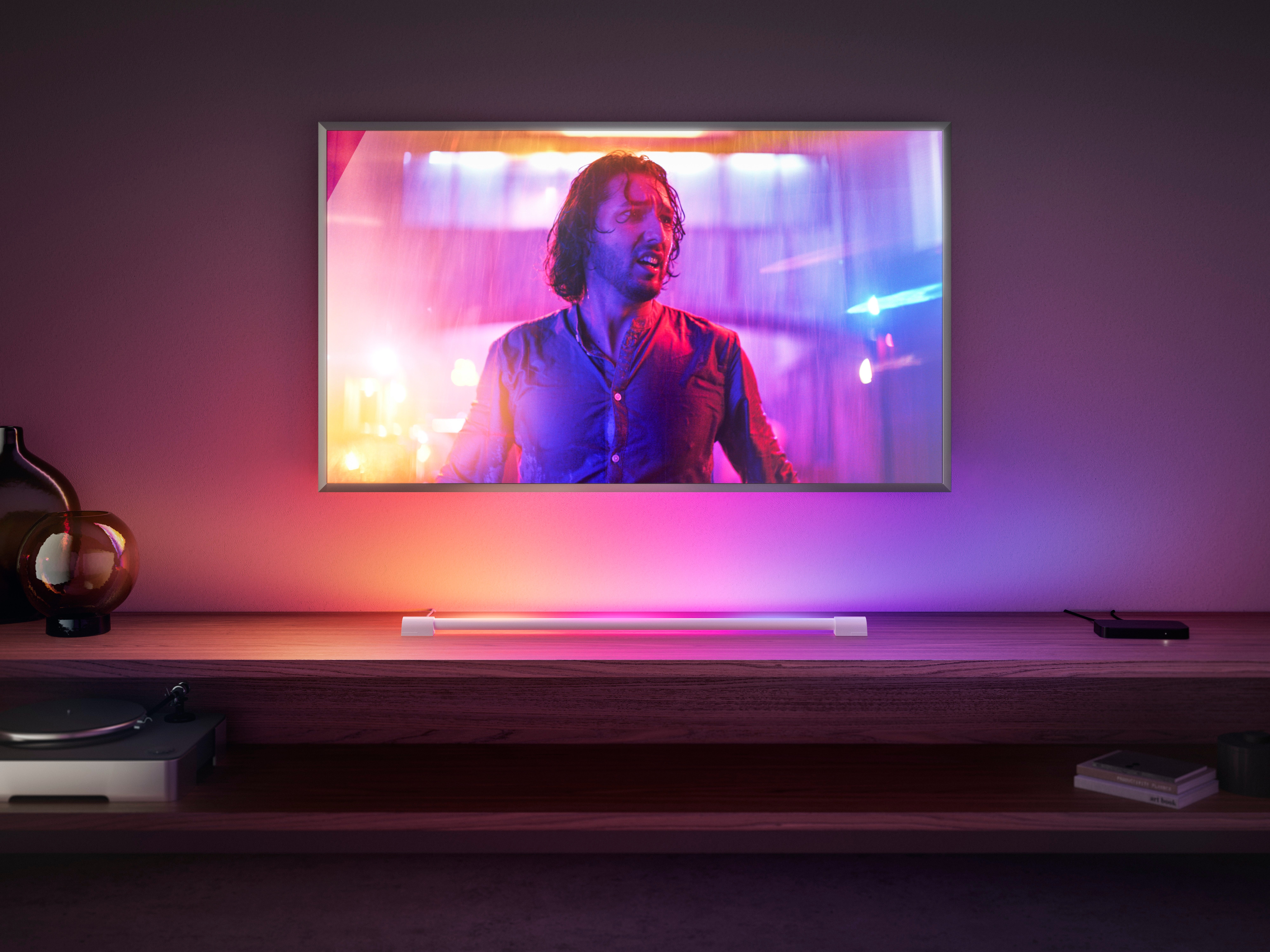 Philips Hue LED Lichtleiste Play Gradient Light Tube weiß 75cm, Abschaltautomatik, Bluetooth, CCT - über Fernbedienung, Dimmfunktion, Einschlafhilfe, Farbsteuerung, Farbwechsel, Memory, nach Trennung vom Netz, Nachtlichtfunktion, RGB, Smart Home, Timerfunktion, Weckerfunktion, dimmbar über Fernbedienung, mehrere Helligkeitsstufen, LED fest integriert, Farbwechsler, RGB, warmweiß - kaltweiß, App- & Sprachsteuerung, Smart Home, Gradient-Farbverläufe, TV‑Sync