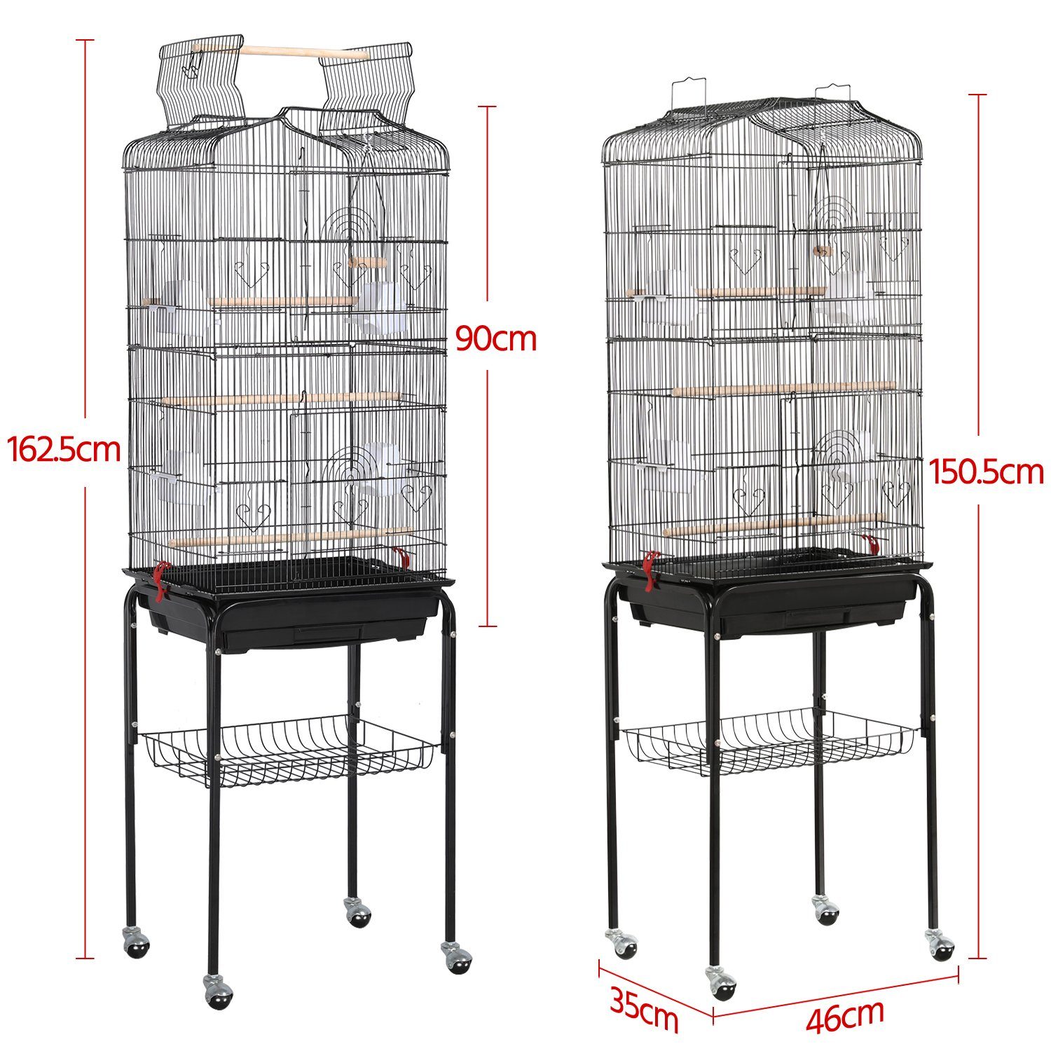 Yaheetech Vogelkäfig, Vogelbauer Vogelvoliere Käfig Vogelhaus