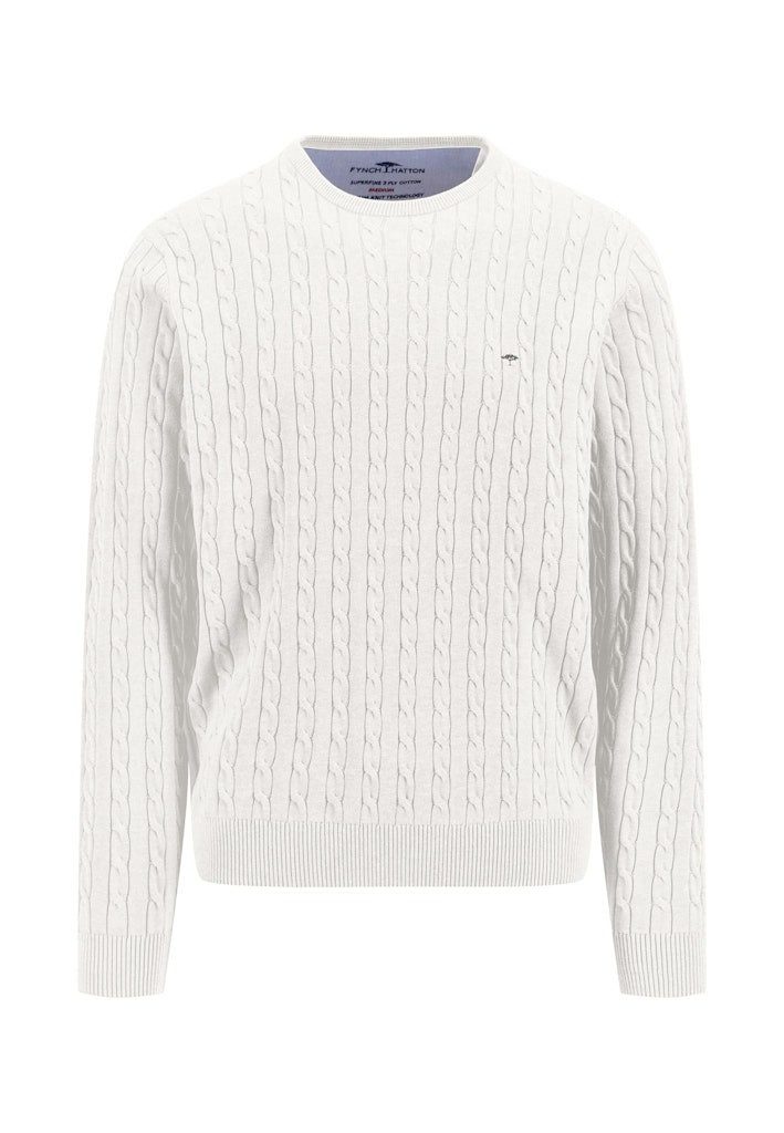FYNCH-HATTON Wollpullover Fynch-Hatton / He.Pullover / O-Neck, Cable