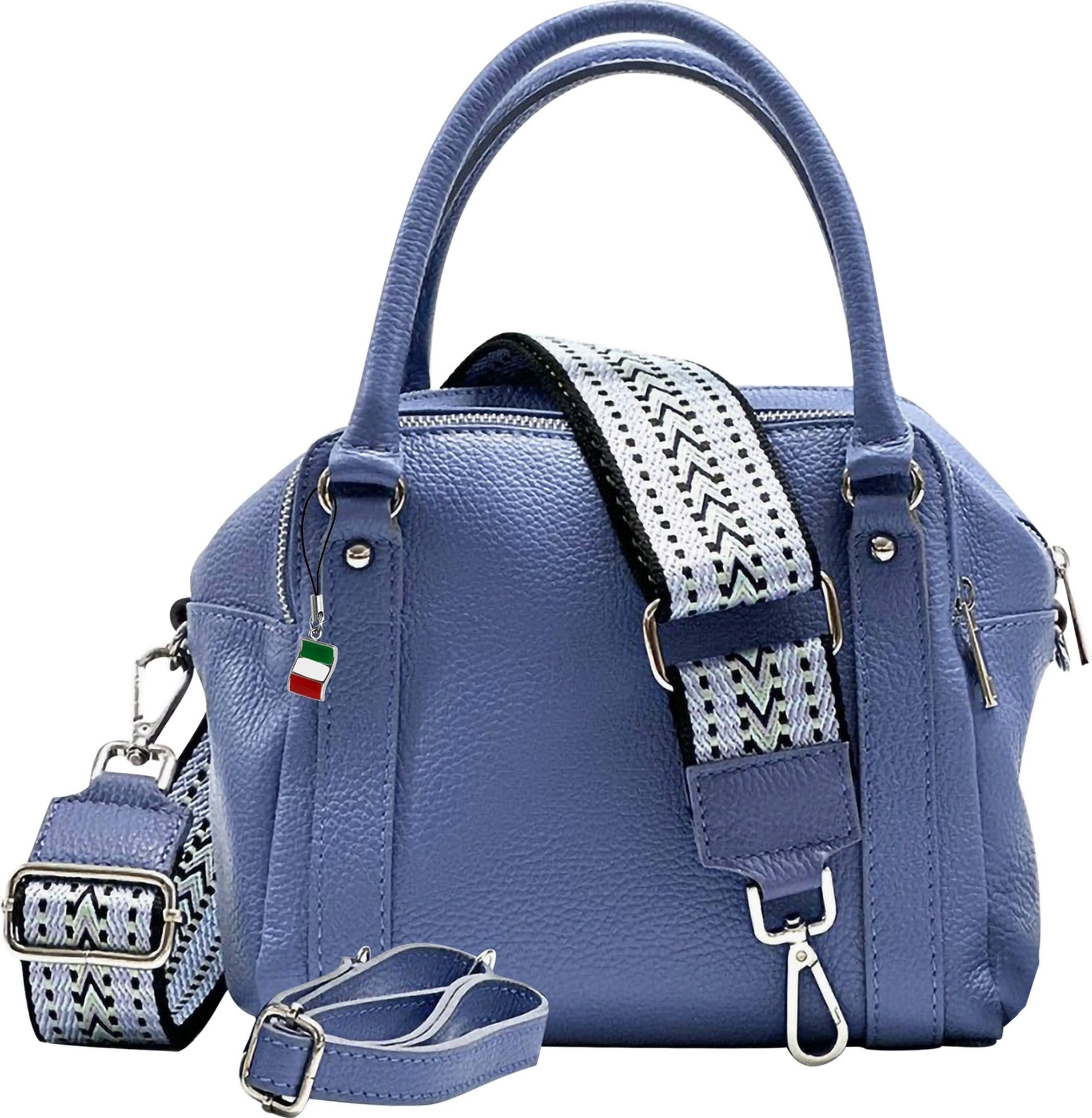 FLORENCE Umhängetasche Florence Umhängetasche Citytasche (Umhängetasche), Damen, Jugend Umhängetasche, Citytasche Leder, blau ca. 22cm x 20cm