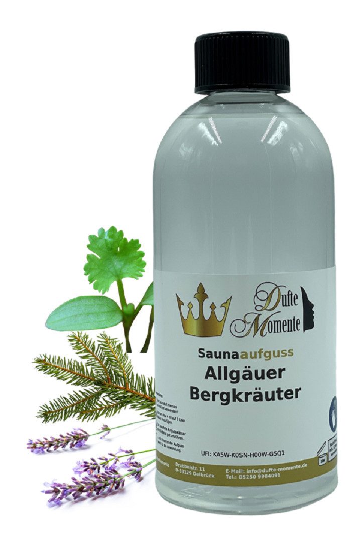 Dufte Momente Sauna-Aufgussset Allgäuer Bergkräuter 500ml (1-tlg) naturrein günstig online kaufen