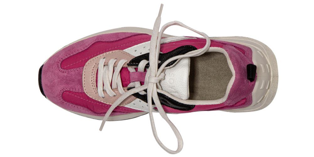 Damen Pink Ram Sneaker Leder/Nylon Ba a. Sneaker soyi Comfort