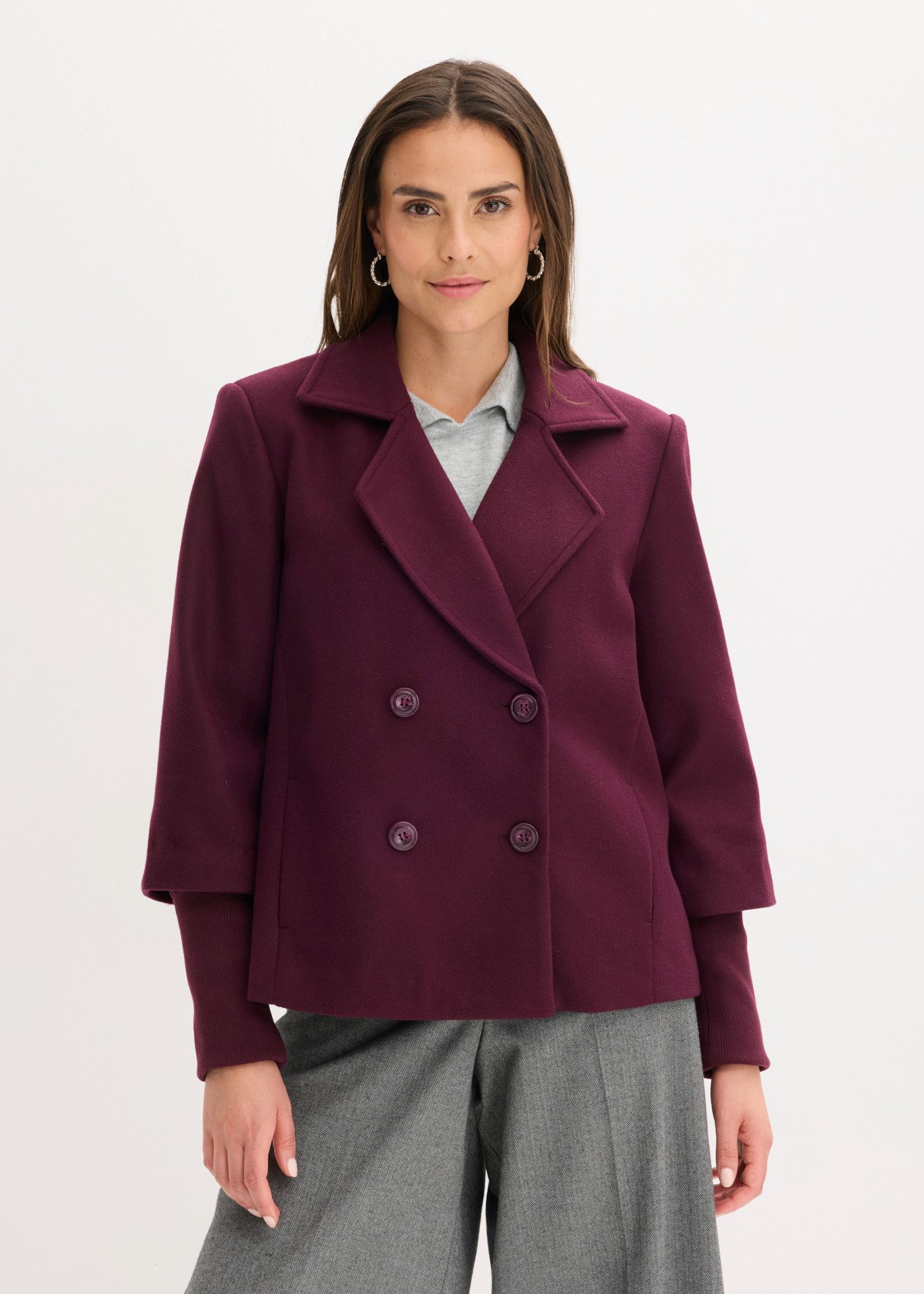 bonprix Cabanjacke mit Reverskragen, Regular Fit, aus Polyester