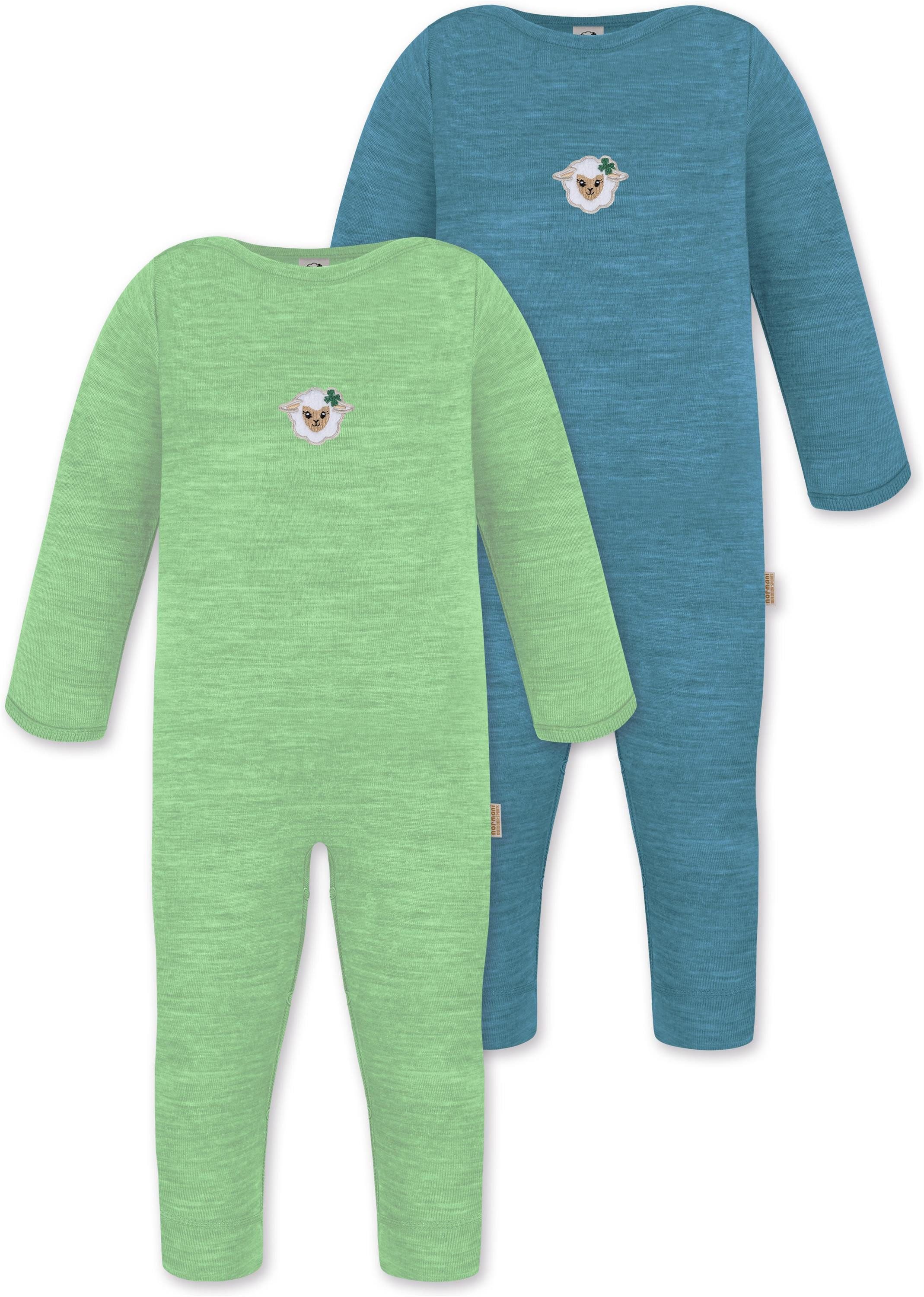 Langarmwickelbody 2er Pack Baby Merino Strampler Tangoio