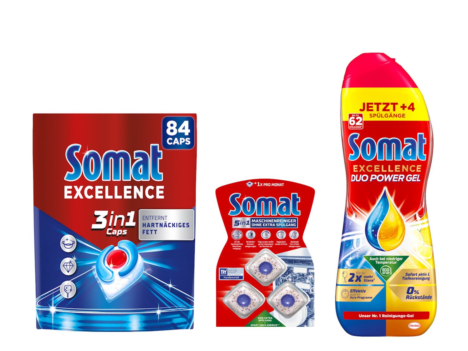 Somat SOMAT 84 Caps + Gel + Maschinenreiniger – Komplettset Вкладки для посудомийної машини