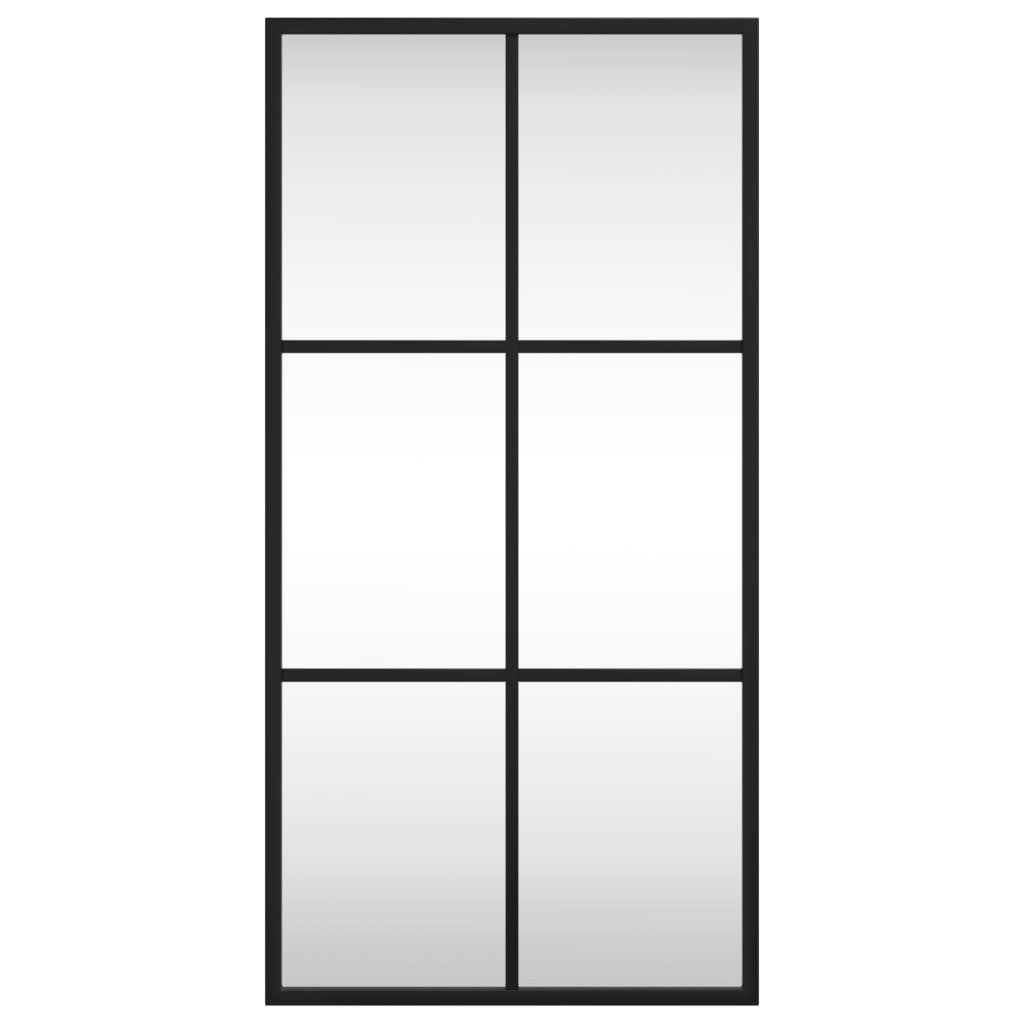 furnicato Wandspiegel 30 x 60 cm mit schwarzem pulverbeschichtetem Rahmen (1-St)