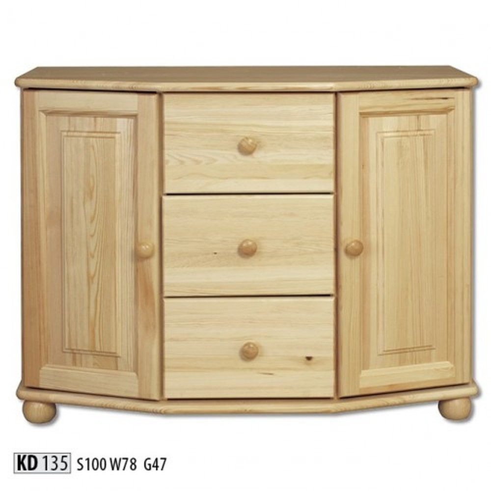 JVmoebel Anrichte Robuster Echtholz-Sideboard-Schrank, stilvolle Kommode, Made in Europa