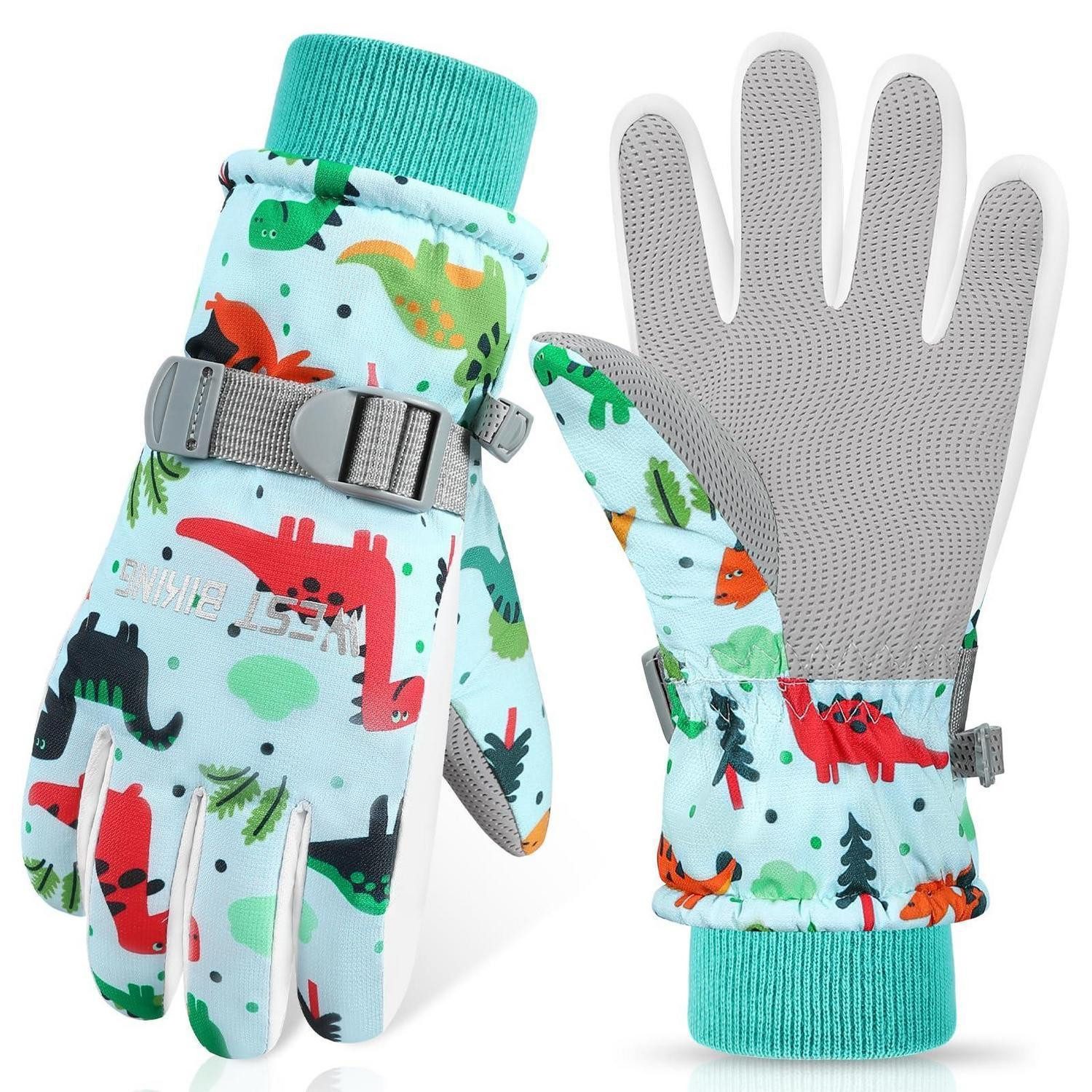 LuxusKollektion Skihandschuhe Kinder Skihandschuhe Blau L (1-St)