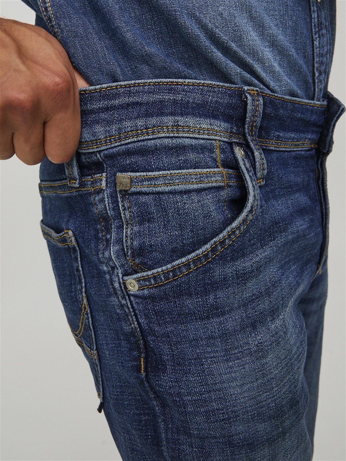 Jack & Jones Slim-fit-Jeans JJIGLENN – Slim-Fit-Jeans mit niedriger Leibhöhe Used, modisch, slim fit, Denim/Jeans