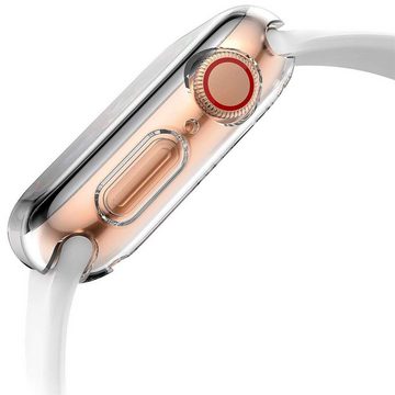 CoolGadget Smartwatch-Hülle Silikon Full TPU Cover mit Displayschutz 3,8 cm, Schutzhülle 38mm für Apple Watch Series 1 2 3