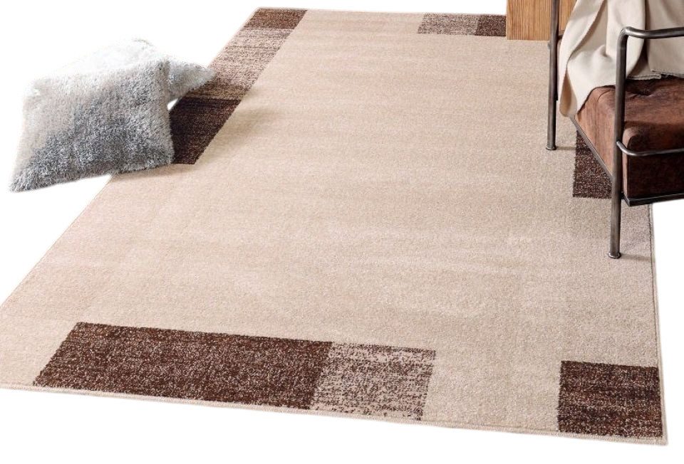 Peyer Syntex Teppich Teppich modern Design, beige, Rechteckig, Höhe: 8 mm, mit Bordüre Wohnzimmer. € 83,00, (€ 83,00 pro 1 Stk).