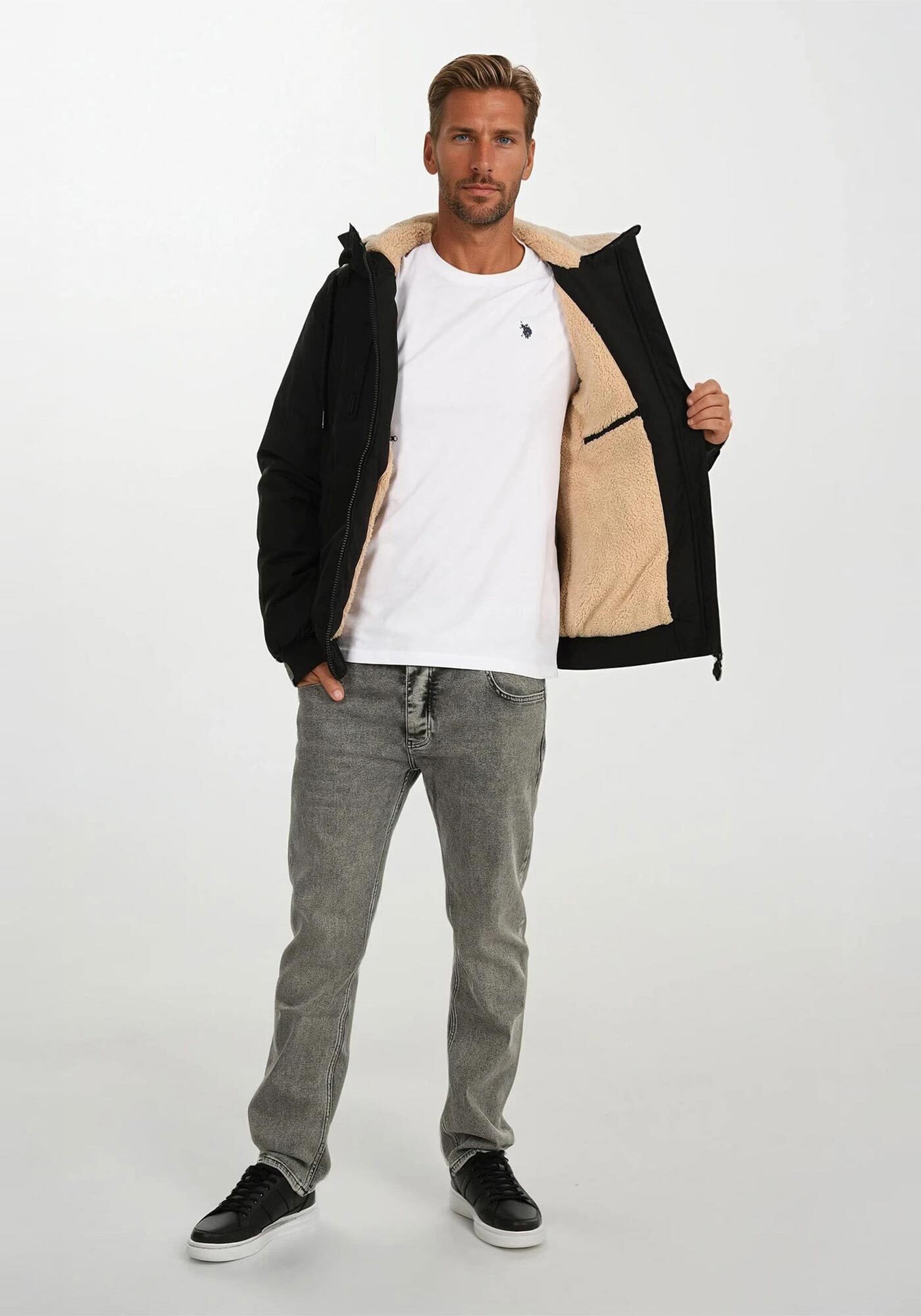 Alessandro Salvarini Winterjacke ASPedro innen mit warmem Teddyfell