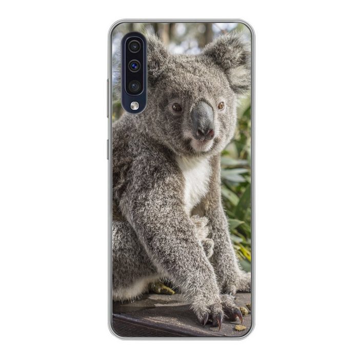 MuchoWow Handyhülle Koala - Holz - Pflanzen - Kinder - Jungen - Mädchen Handyhülle Samsung Galaxy A30s Smartphone-Bumper Print Handy