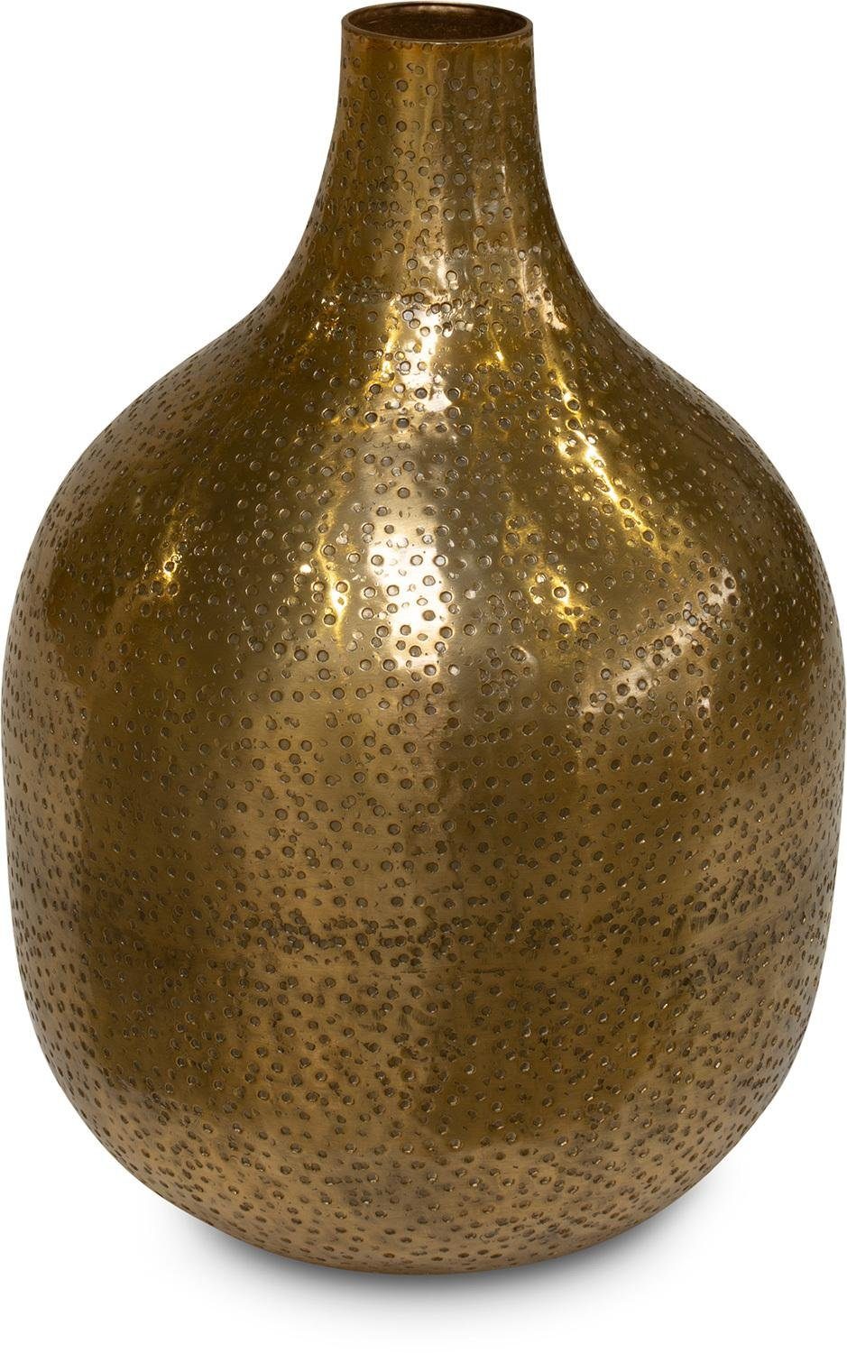 fleur ami Dekovase Bola - Aluminium Vase gehämmert, Ø 21 cm, Höhe 31