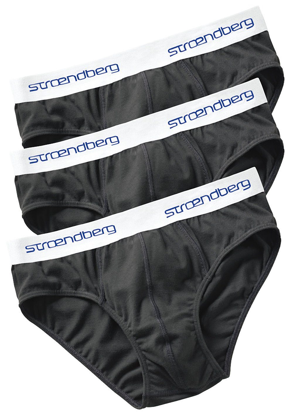 stroendberg Slip (Set, 3er-Pack) mit Logoschriftzug am Wäschebund anthrazit