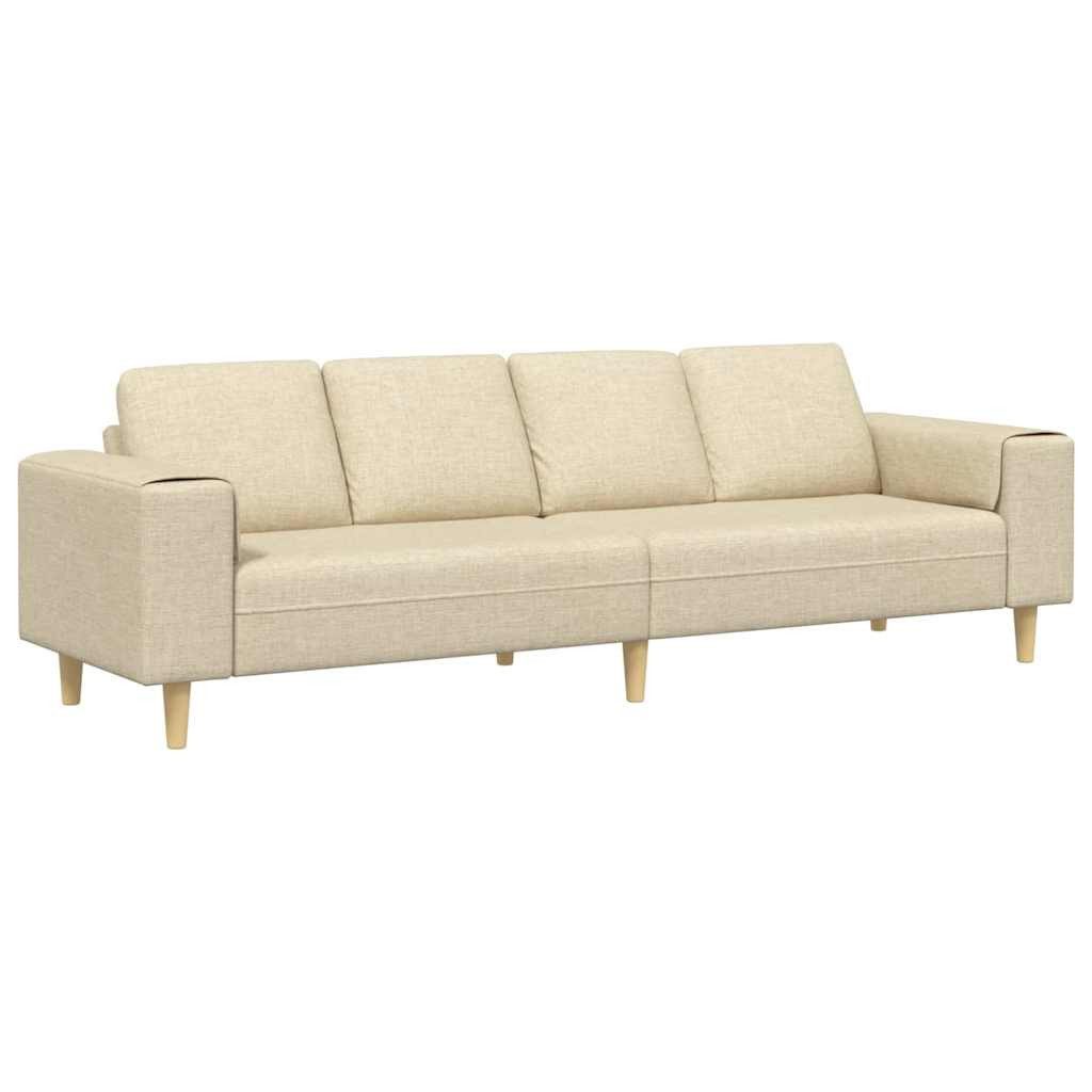 vidaXL Sofa Sofa Set Creme Stoff, günstig online kaufen