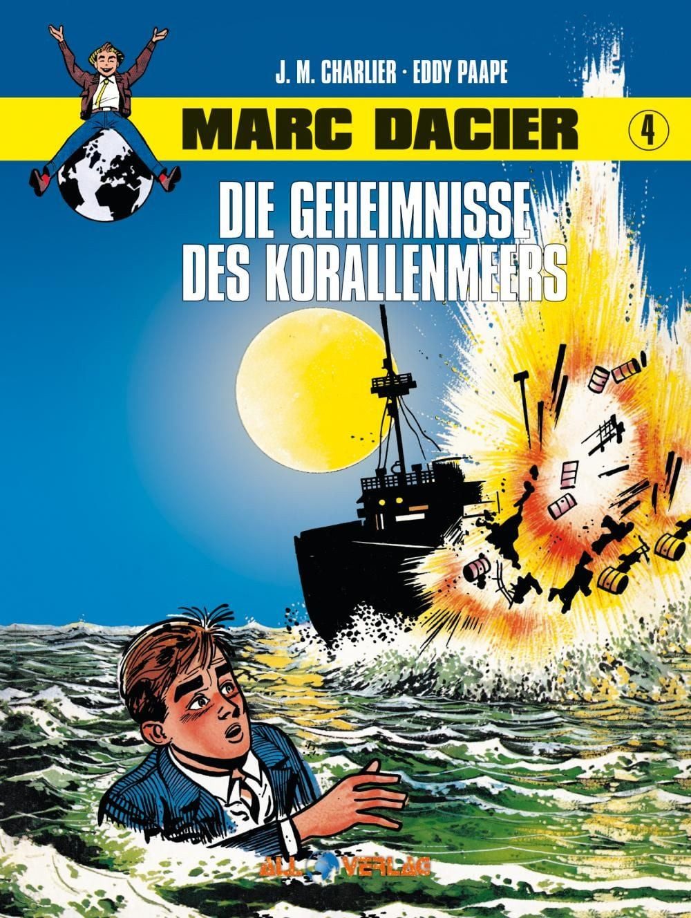 Cartoon Marc Dacier 4 Die Geheimnisse des Korallenmeers Eddy Paape, Jean-Michel Charlier
