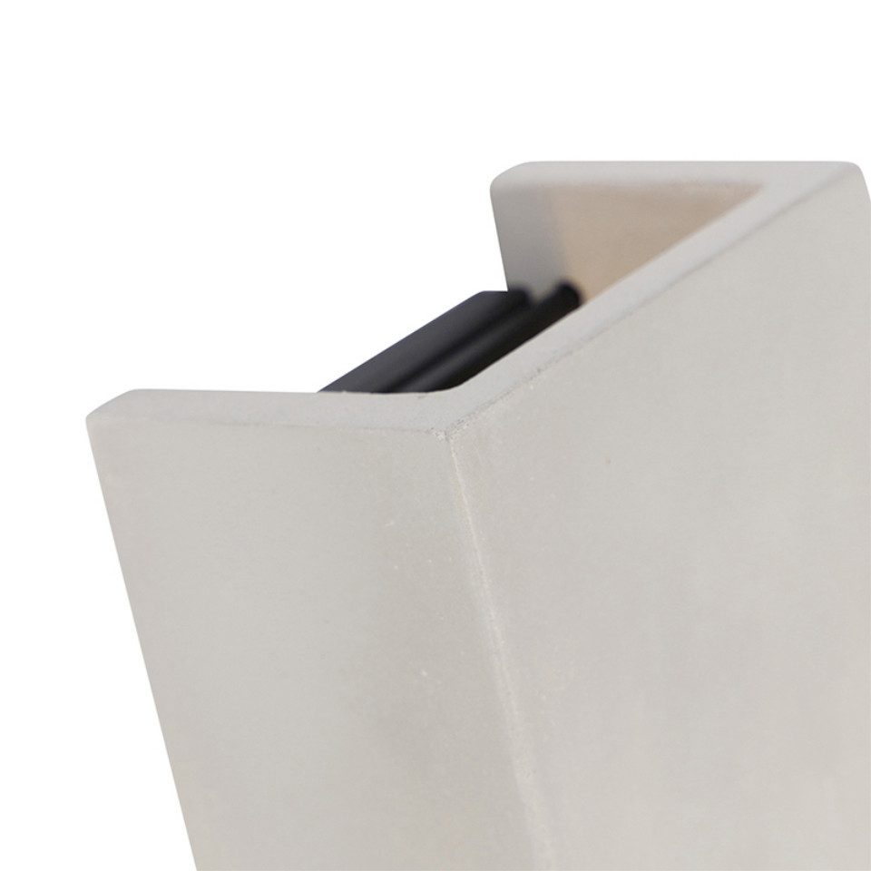Qazqa Wandleuchte Concrete, ohne Leuchtmittel, G9, Grau, Industrie, Stein/B günstig online kaufen