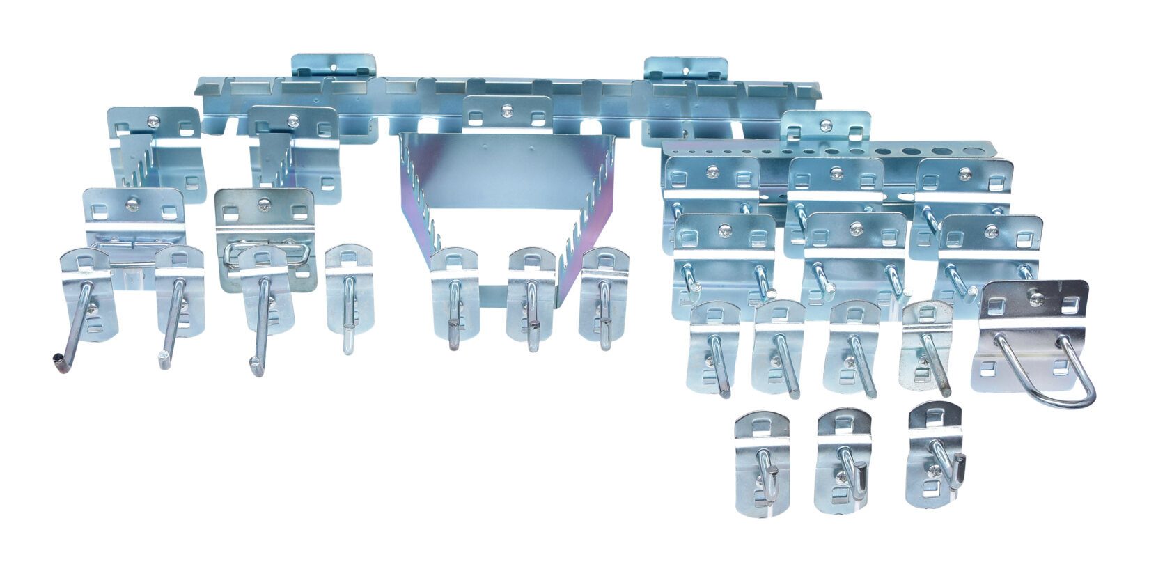 KS Tools Lochwand-Ausstattung, 28-tlg., Hakensortiment für Lochplatten, 28-teilig