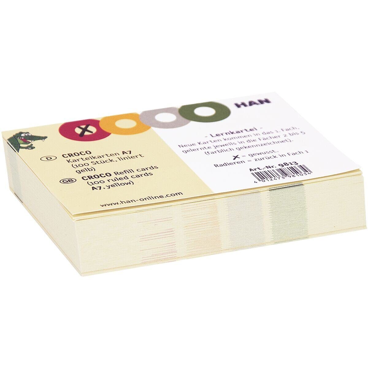 HAN Karteikarten, A7 quer, liniert