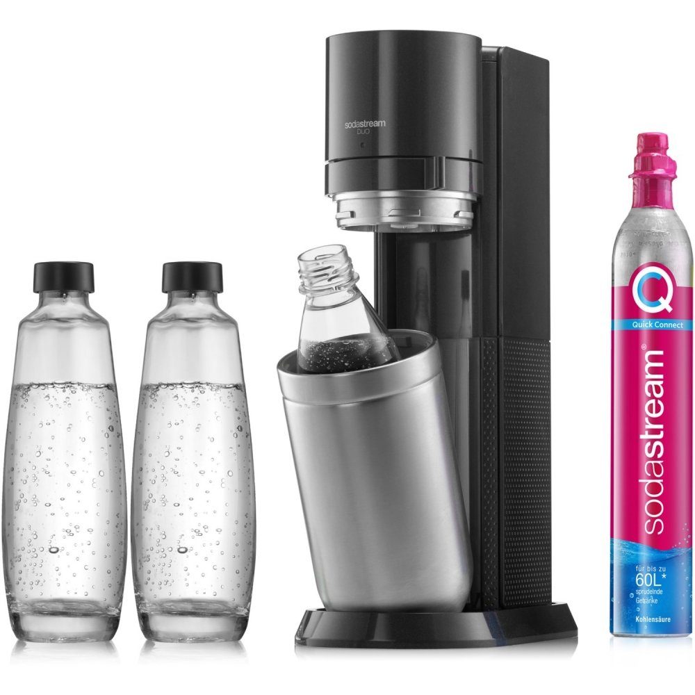 SodaStream Wassersprudler Duo Vorteilspack – Wassersprudler – titan