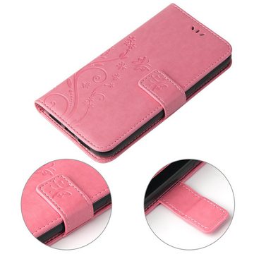 Tec-Expert Handyhülle Cover Tasche Hülle für Xiaomi Redmi 10C, Klapphülle Case mit Kartenfach Fliphülle aufstellbar, Motiv Blumen