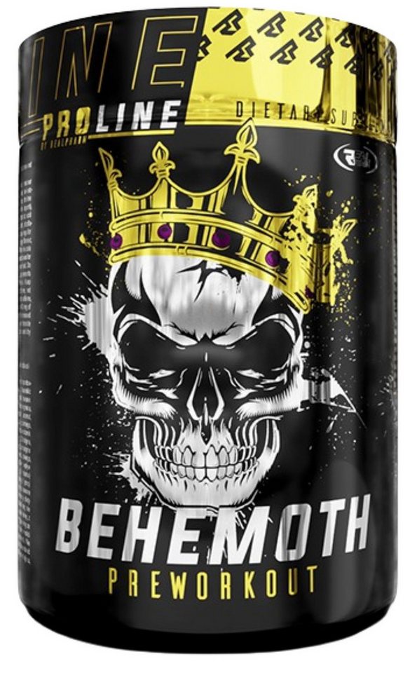 Real Pharm REAL PHARM Behemoth Hardcore Pre-Workout Booster 500g AAKG Koffein Pulver, Enthält Aminosäuren wie Beta-Alanin, L-Citrullin und L-Arginin.