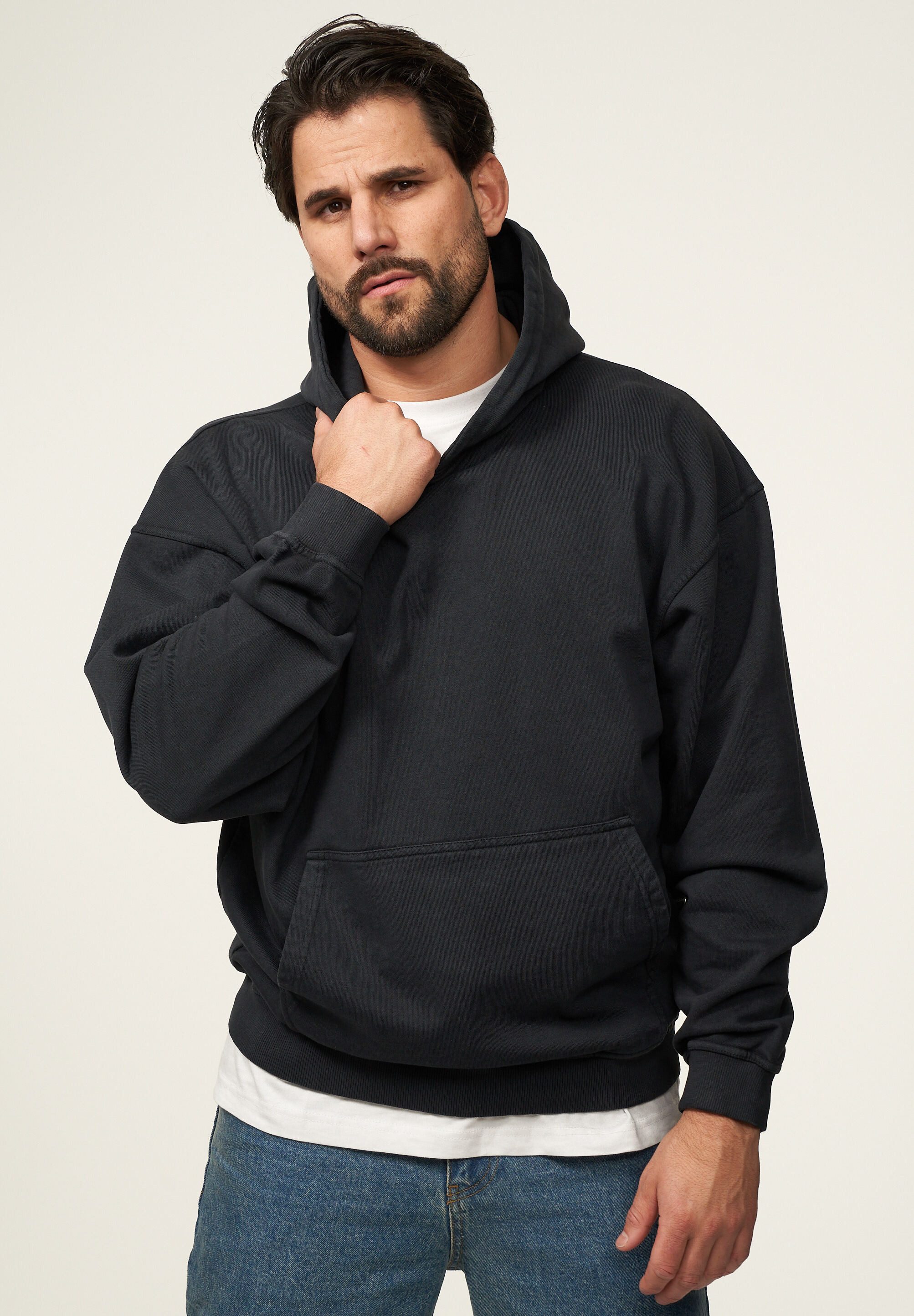BEHYPE STUDIOS Hoodie BHSOITA Herren Heavy Oversize Blank Kapuzenpullover Sweatshirt Raglan Sweater