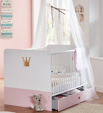 möbel-direkt.de Babyzimmer-Komplettset Cindy, (Komplett Set, 7-St., in verschiedenen Ausführungen), Made in Germany, Soft Close, Prinzessinnenzimmer