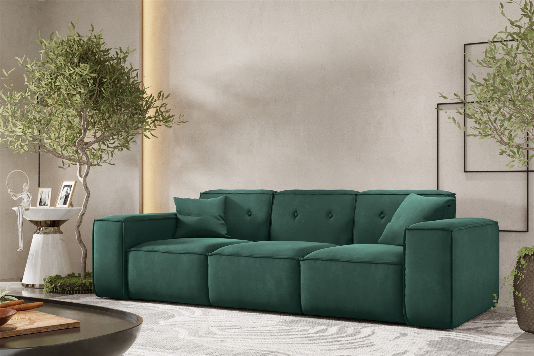 Fun Möbel Sofa Designersofa CESINA 3-Sitzer günstig online kaufen