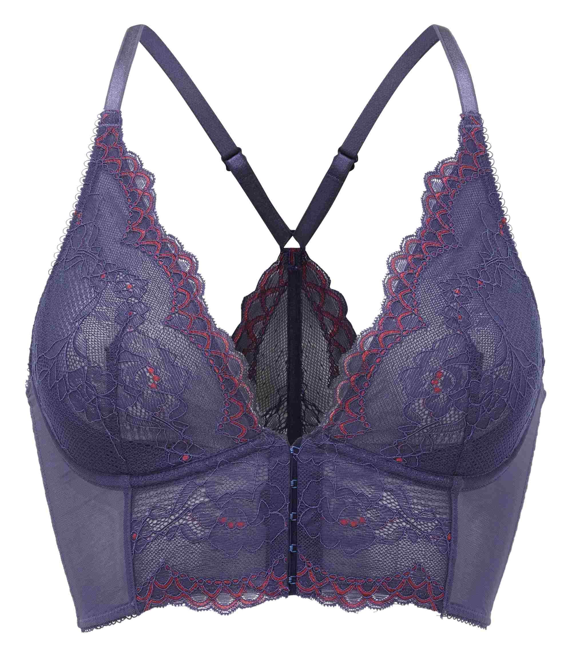 Gossard Longline-BH Lace Longline V-Bügel BH mit Frontverschluss Eclipse (Longline BH, 1-tlg., Spitze/Netz) verführerisch sexy