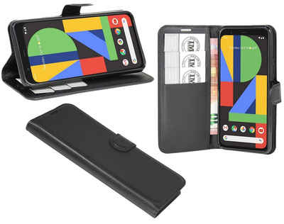 cofi1453 Handyhülle Hülle Tasche für Google Pixel 4 XL, Kunstleder Schutzhülle Handy Wallet Case Cover mit Kartenfächern, Standfunktion Schwarz