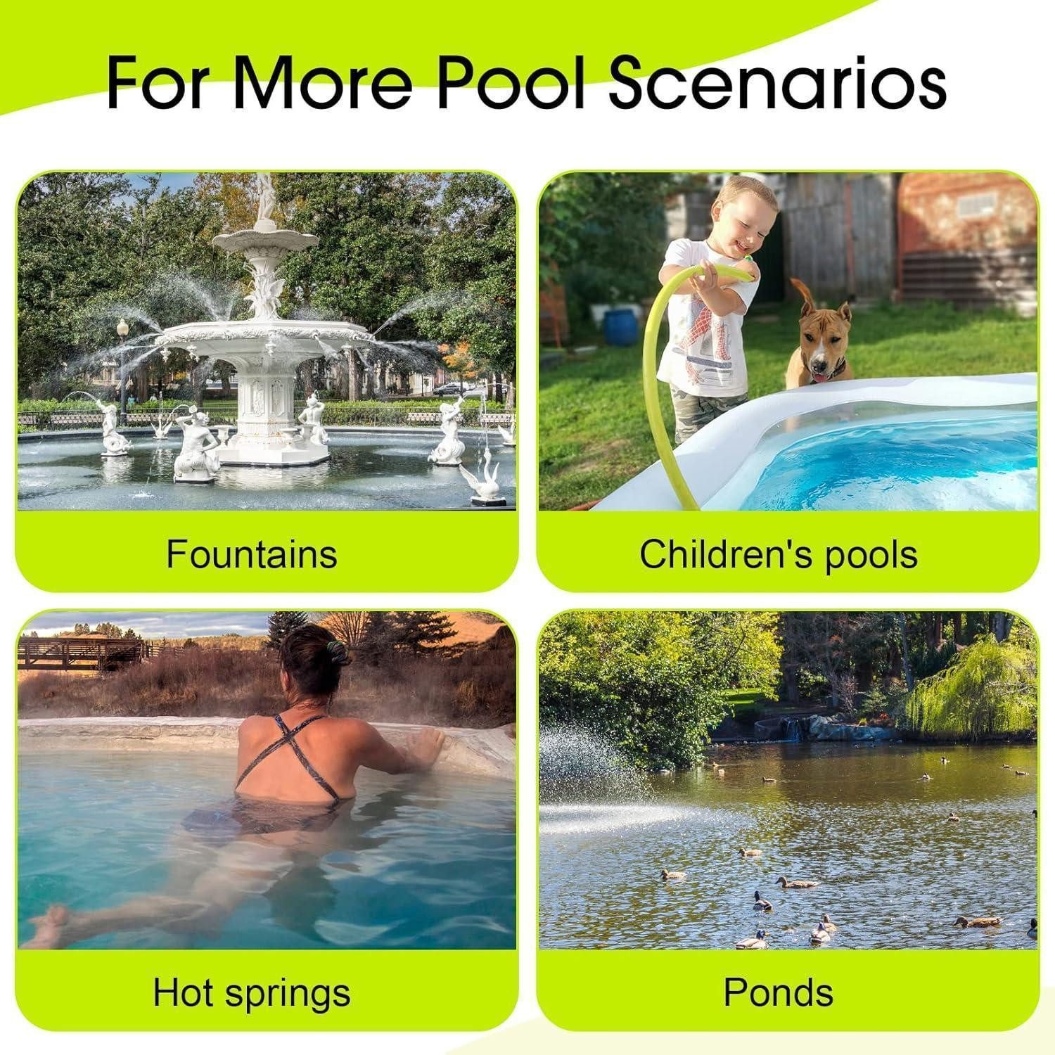 LuxusKollektion Fischentschupper Poolkescher Metall Bodenkescher doppelt tiefes Aluminiumrahmen Grün